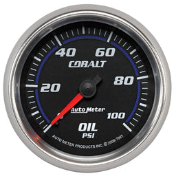 AUTOMETER 2-5/8", Full Sweep Mechanical, 0-100 psi Cobalt Series Oil Pressure Gauge AU7921 Autofit