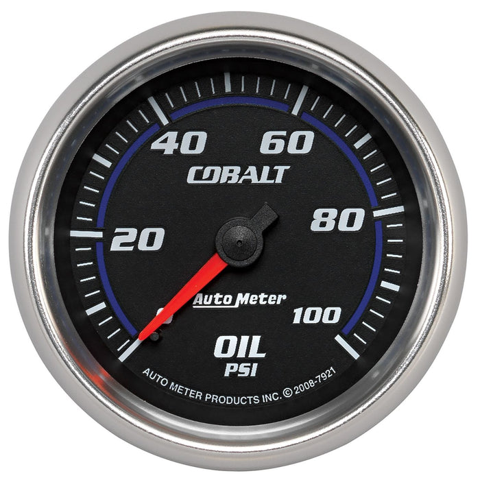 AUTOMETER 2-5/8", Full Sweep Mechanical, 0-100 psi Cobalt Series Oil Pressure Gauge AU7921 Autofit