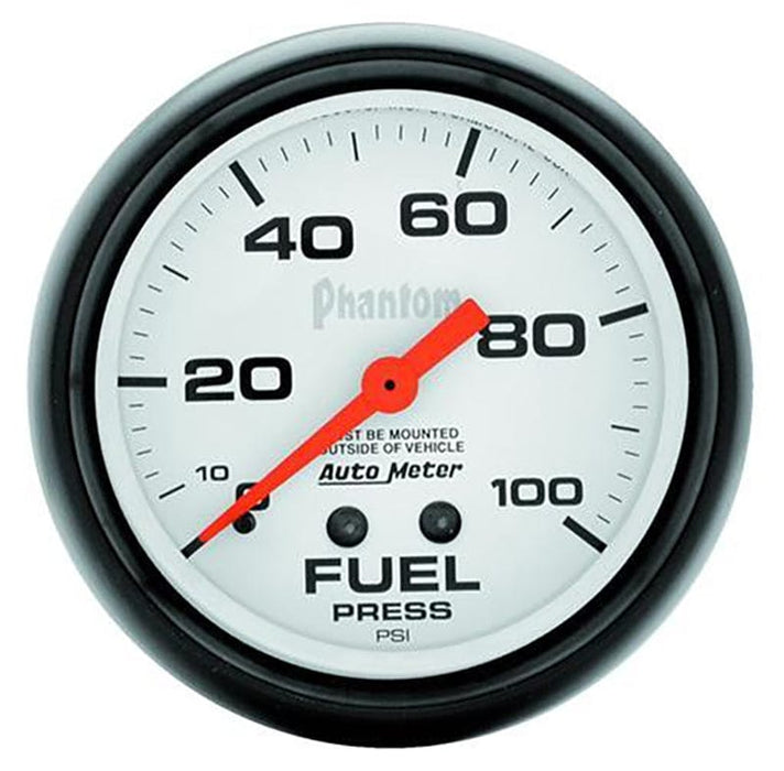 AUTOMETER 2-5/8", Full Sweep Mechanical, 0-100 psi Phantom Series Fuel Pressure Gauge AU5812 Autofit