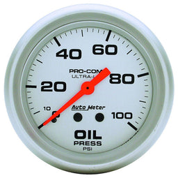 AUTOMETER 2-5/8", Full Sweep Mechanical, 0-100 psi Ultra-Lite Series Oil Pressure Gauge AU4421 Autofit