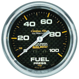 AUTOMETER 2-5/8", Full Sweep Mechanical, 0-15 psi Carbon Fiber Series Fuel Pressure Gauge AU4811 Autofit