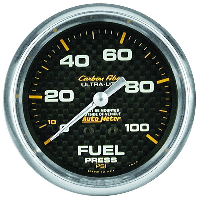 AUTOMETER 2-5/8", Full Sweep Mechanical, 0-15 psi Carbon Fiber Series Fuel Pressure Gauge AU4811 Autofit