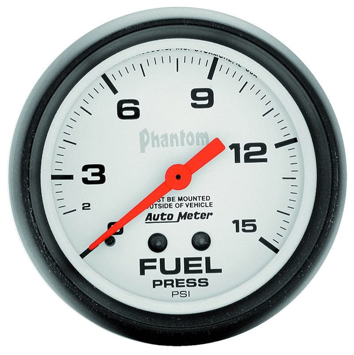 AUTOMETER 2-5/8", Full Sweep Mechanical, 0-15 psi Phantom Series Fuel Pressure Gauge AU5810 Autofit