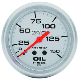 AUTOMETER 2-5/8", Full Sweep Mechanical, 0-150 psi Ultra-Lite Series Oil Pressure Gauge AU4423 Autofit