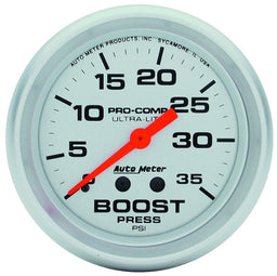 AUTOMETER 2-5/8", Full Sweep Mechanical, 0-35 psi Ultra-Lite Series Boost Gauge AU4404 Autofit