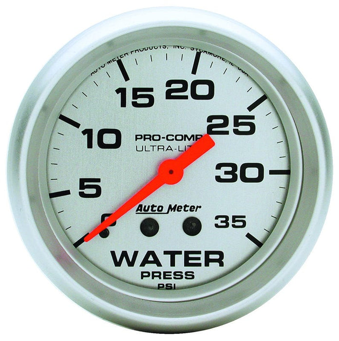 AUTOMETER 2-5/8", Full Sweep Mechanical, 0-35 psi Ultra-Lite Series Water Pressure Gauge AU4407 Autofit