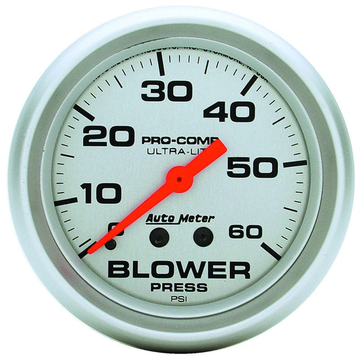 AUTOMETER 2-5/8", Full Sweep Mechanical, 0-60 psi Ultra-Lite Series Blower Pressure Gauge AU4402 Autofit