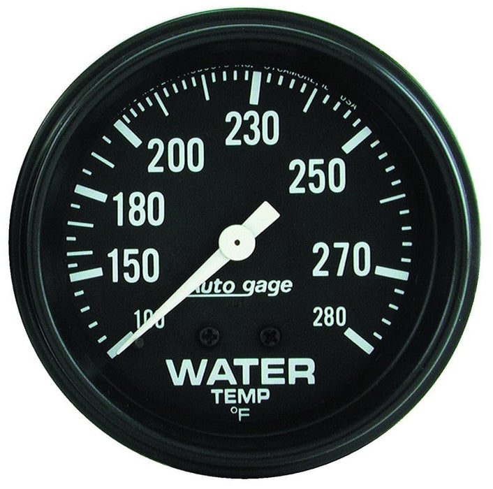 AUTOMETER 2-5/8", Full Sweep Mechanical, 100-280°F Auto gage Series Water Temperature Gauge AU2313 Autofit