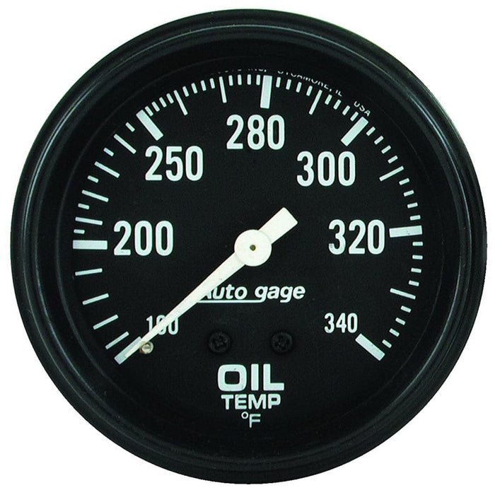 AUTOMETER 2-5/8", Full Sweep Mechanical, 100-340°F Auto gage Series Oil Temperature Gauge AU2314 Autofit