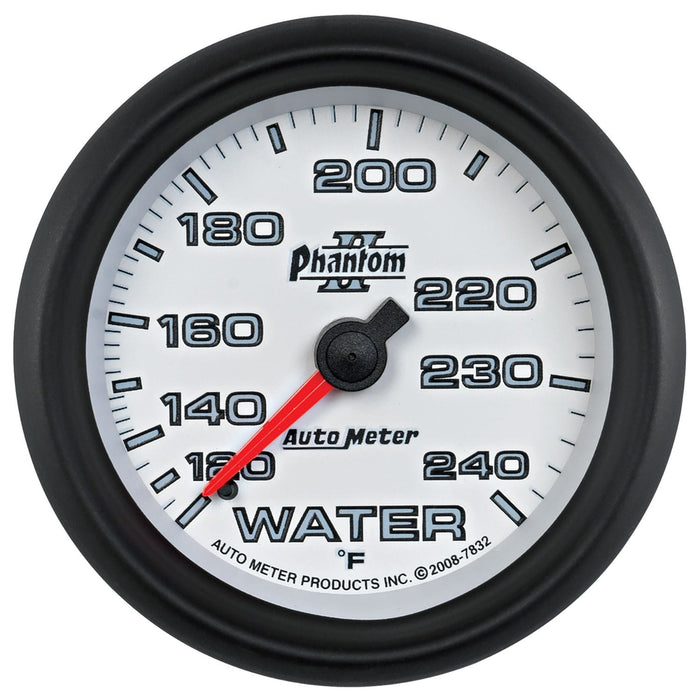 AUTOMETER 2-5/8", Full Sweep Mechanical, 120-240°F Phantom II Series Water Temperature Gauge AU7832 Autofit