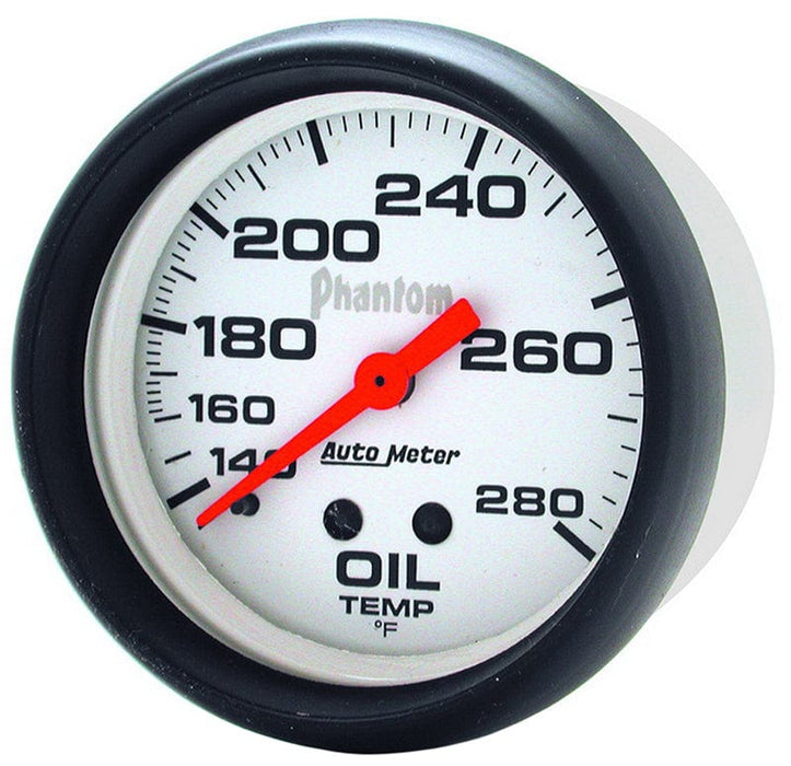 AUTOMETER 2-5/8", Full Sweep Mechanical, 140-280°F Phantom Series Oil Temperature Gauge AU5841 Autofit