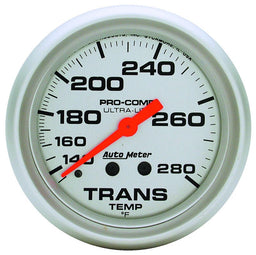 AUTOMETER 2-5/8", Full Sweep Mechanical, 140-280°F Ultra-Lite Series Transmission Temperature Gauge AU4451 Autofit