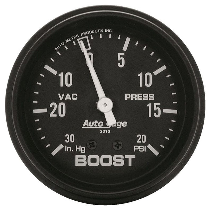 AUTOMETER 2-5/8", Full Sweep Mechanical, 30 In. Hg./20 psi Auto gage Series Boost/Vacuum Gauge AU2310 Autofit