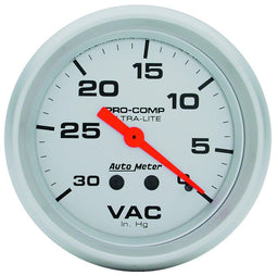 AUTOMETER 2-5/8", Full Sweep Mechanical, 30 In. Hg. Ultra-Lite Series Vacuum Gauge AU4484 Autofit