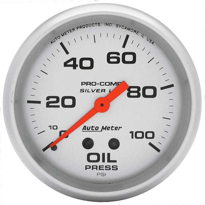 AUTOMETER 2-5/8", Liquid Filled Mechanical, 0-100 psi Ultra-Lite Series Oil Pressure Gauge AU4621 Autofit