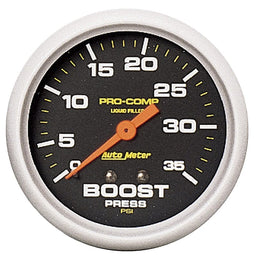 AUTOMETER 2-5/8", Liquid Filled Mechanical, 0-35 psi Pro-Comp Series Boost Gauge AU5404 Autofit