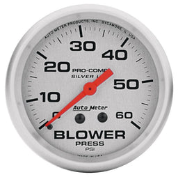AUTOMETER 2-5/8", Liquid Filled Mechanical, 0-60 psi Ultra-Lite Series Blower Pressure Gauge AU4602 Autofit