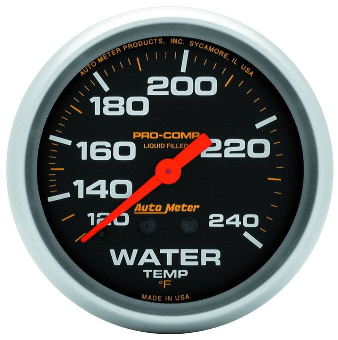 AUTOMETER 2-5/8", Liquid Filled Mechanical, 120-240°F Pro-Comp Series Water Temperature Gauge AU5433 Autofit