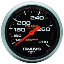 AUTOMETER 2-5/8", Liquid Filled Mechanical, 140-280°F Pro-Comp Series Transmission Temperature Gauge AU5451 Autofit
