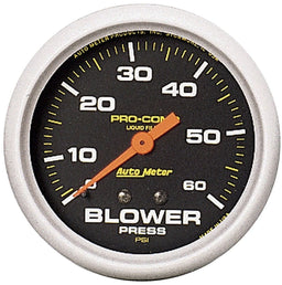 AUTOMETER 2-5/8", Liquid Filled Mechanical, Memory, 0-60 psi Pro-Comp Series Blower Pressure Gauge AU5403 Autofit