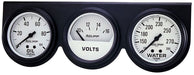 AUTOMETER 2-5/8", Mechanical, White Dial, Oil Pressure, Water Temperature, Volt Auto gage Three-Gauge Console AU2328 Autofit
