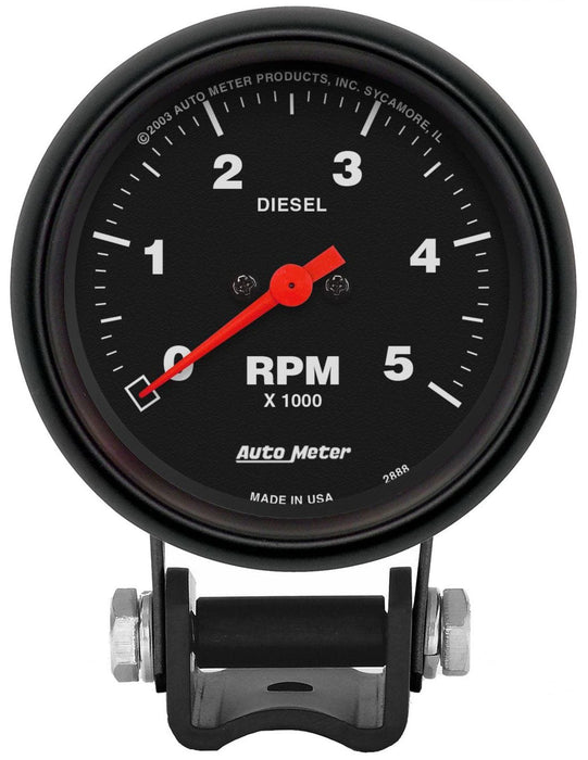 AUTOMETER 2-5/8", Pedestal Mount, Diesel, 0-5,000 rpm Z-Series Mini Tachometer AU2888 Autofit