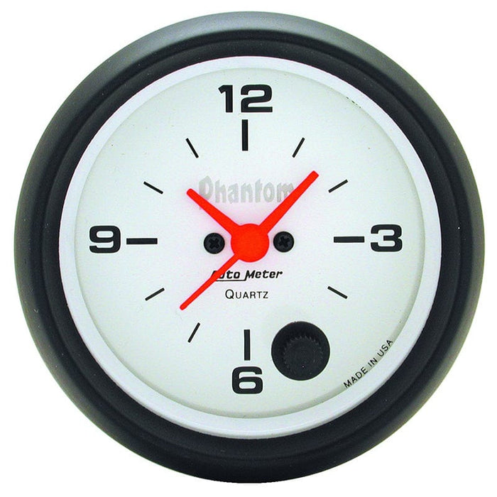 AUTOMETER 2-5/8", Quartz Movement with Second Hand Phantom Series Clock AU5885 Autofit
