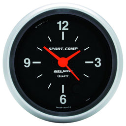 AUTOMETER 2-5/8", Quartz with Second Hand Sport-Comp Series Clock AU3585 Autofit