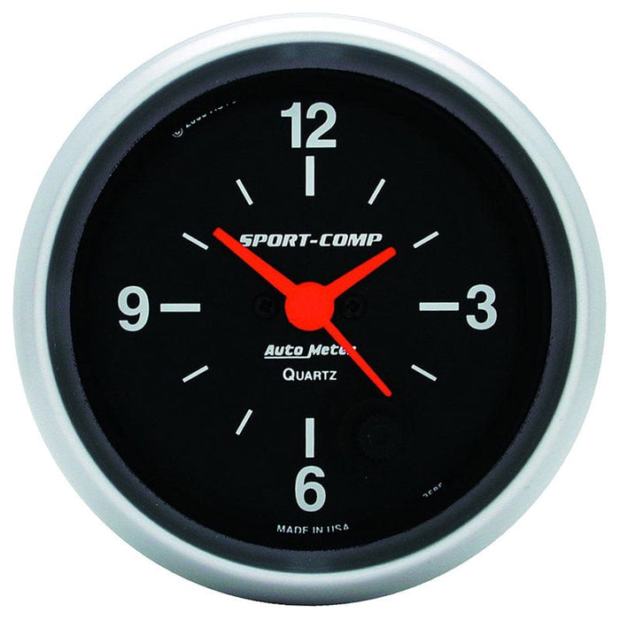 AUTOMETER 2-5/8", Quartz with Second Hand Sport-Comp Series Clock AU3585 Autofit