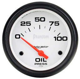 AUTOMETER 2-5/8", Short Sweep Electric, 0-100 psi Phantom Series Oil Pressure Gauge AU5827 Autofit