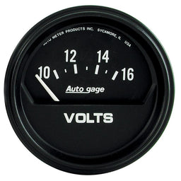 AUTOMETER 2-5/8", Short Sweep Electric, 10-16 volts Auto gage Series Voltmeter Gauge AU2319 Autofit