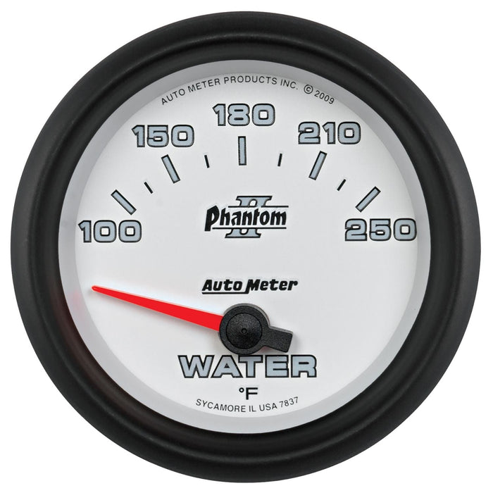 AUTOMETER 2-5/8", Short Sweep Electric, 100-250°F Phantom II Series Water Temperature Gauge AU7837 Autofit