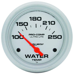 AUTOMETER 2-5/8", Short Sweep Electric, 100-250°F Ultra-Lite Series Water Temperature Gauge AU4437 Autofit