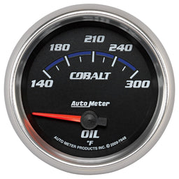 AUTOMETER 2-5/8", Short Sweep Electric, 140-300°F Cobalt Series Oil Temperature Gauge AU7948 Autofit