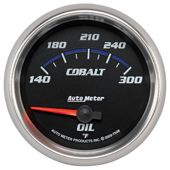 AUTOMETER 2-5/8", Short Sweep Electric, 140-300°F Cobalt Series Oil Temperature Gauge AU7948 Autofit