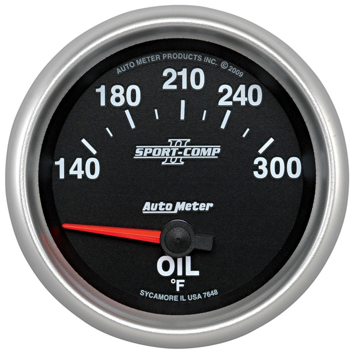 AUTOMETER 2-5/8", Short Sweep Electric, 140-300°F Sport-Comp II Oil Temperature Gauge AU7648 Autofit