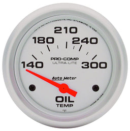 AUTOMETER 2-5/8", Short Sweep Electric, 140-300°F Ultra-Lite Series Oil Temperature Gauge AU4447 Autofit