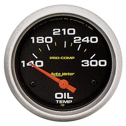 AUTOMETER 2-5/8", Short Sweep Electric, 140-340°F Pro-Comp Series Oil Temperature Gauge AU5447 Autofit