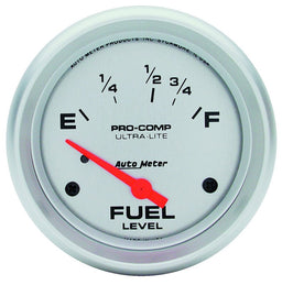 AUTOMETER 2-5/8", Short Sweep Electric, 16 ohms Empty/158 ohms Full Ultra-Lite Series Fuel Level Gauge AU4418 Autofit