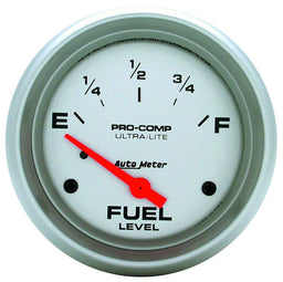 AUTOMETER 2-5/8", Short Sweep Electric, 240 ohms Empty/33 ohms Full Ultra-Lite Series Fuel Level Gauge AU4416 Autofit
