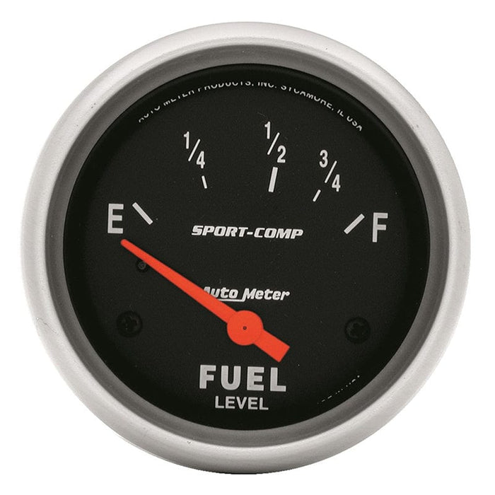AUTOMETER 2-5/8", Short Sweep Electric, Ford, 73 ohms Empty/8-12 ohms Full Sport-Comp Series Fuel Level Gauge AU3515 Autofit