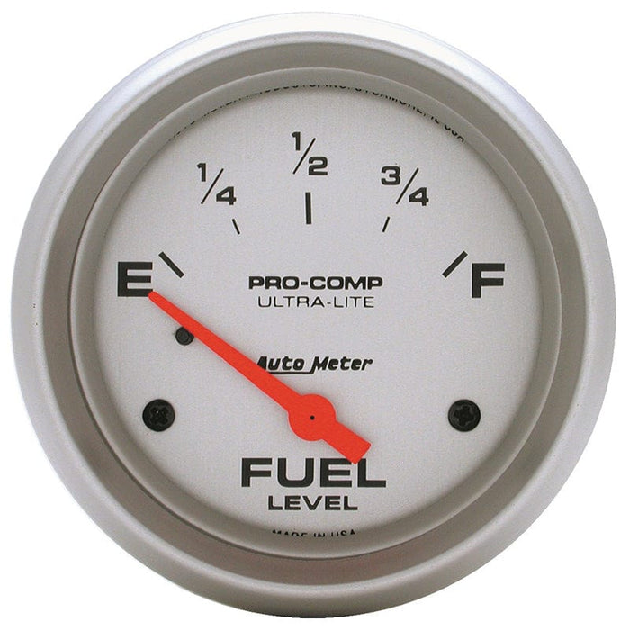 AUTOMETER 2-5/8", Short Sweep Electric, GM, 0 ohms Empty/30 ohms Full Ultra-Lite Series Fuel Level Gauge AU4417 Autofit