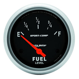 AUTOMETER 2-5/8", Short Sweep Electric, GM, 0 ohms Empty/90 ohms Full Sport-Comp Series Fuel Level Gauge AU3514 Autofit