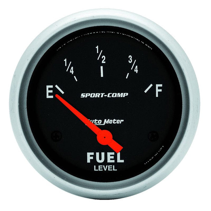 AUTOMETER 2-5/8", Short Sweep Electric, GM, 0 ohms Empty/90 ohms Full Sport-Comp Series Fuel Level Gauge AU3514 Autofit