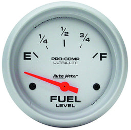 AUTOMETER 2-5/8", Short Sweep Electric, GM, 0 ohms Empty/90 ohms Full Ultra-Lite Series Fuel Level Gauge AU4414 Autofit