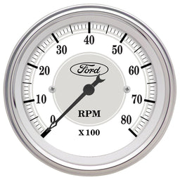 AUTOMETER 3-1/8", In-Dash, 0-8,000 rpm Ford White Masterpiece Tachometer AU880088 Autofit