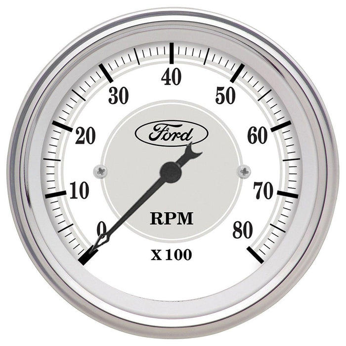 AUTOMETER 3-1/8", In-Dash, 0-8,000 rpm Ford White Masterpiece Tachometer AU880088 Autofit