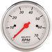 AUTOMETER 3-1/8", In-Dash, Electric, 0-7,000 rpm Arctic White Tachometer AU1398 Autofit
