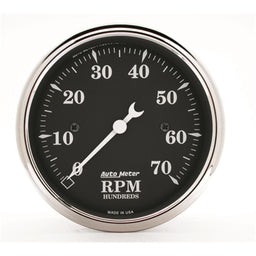 AUTOMETER 3-1/8", In-Dash, Electric, 0-7,000 rpm Old Tyme Black Tachometer AU1798 Autofit