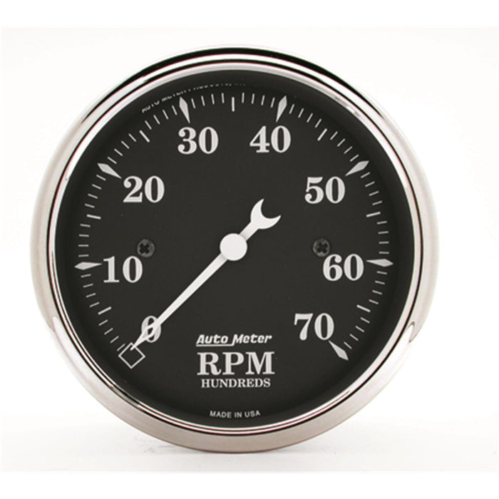 AUTOMETER 3-1/8", In-Dash, Electric, 0-7,000 rpm Old Tyme Black Tachometer AU1798 Autofit